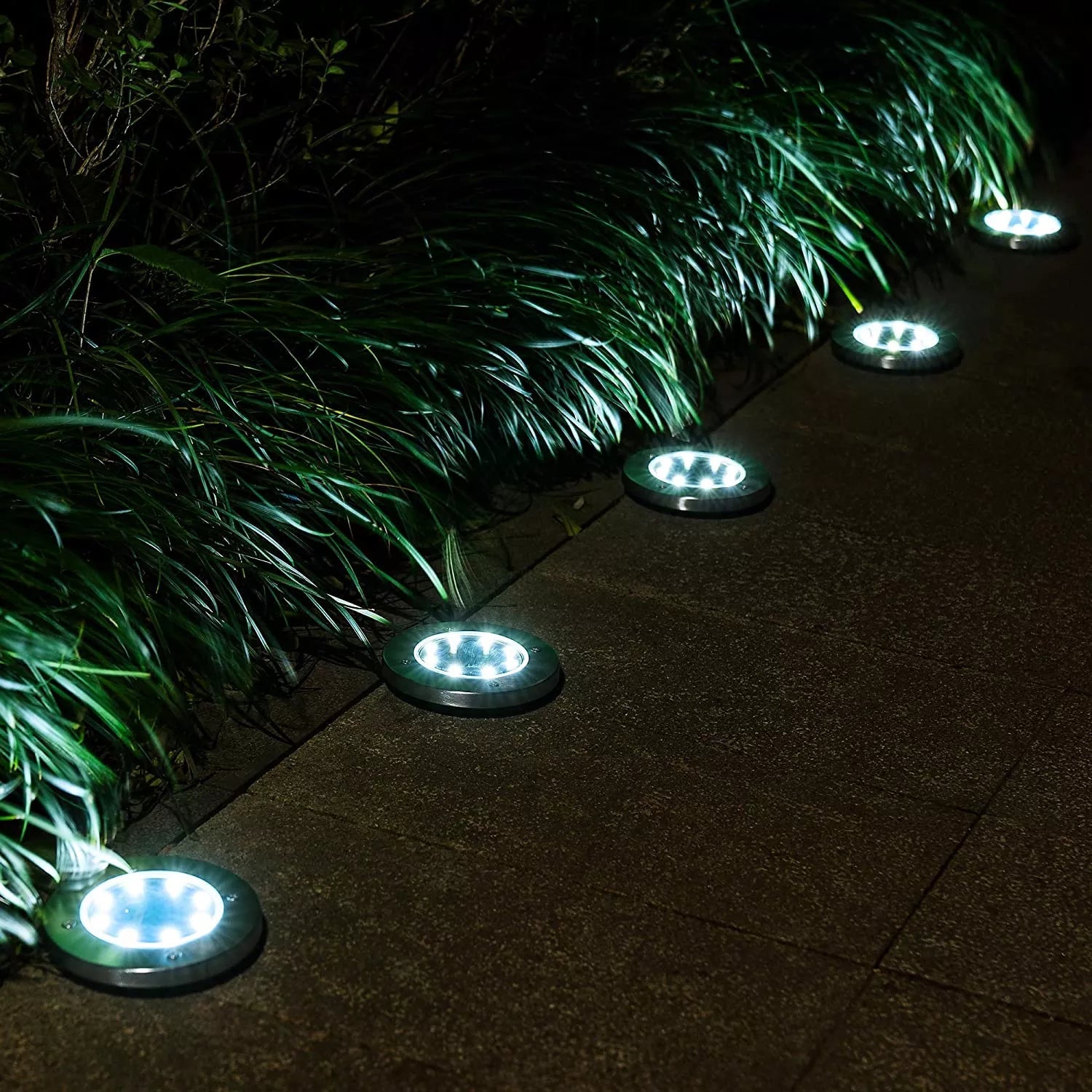 Lâmpadas Solares para Jardim - 16 LED Mega Mulher store Luz Branca 6 Peças 