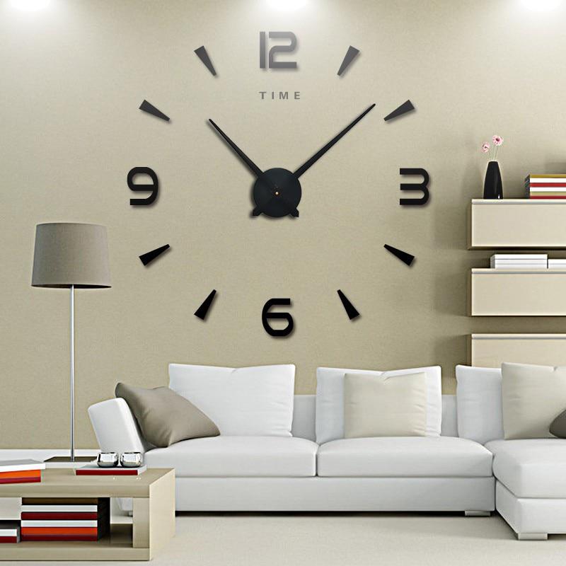 Relógio de Parede 3D Decorativo 152805 Reluxer Shop Preto 37 polegadas 